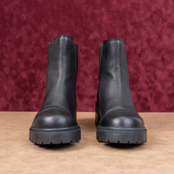 Sorel Women Joan Now Black Leather Waterproof Elastic Chelsea Ankle Boots sz 11 - Picture 3 of 8